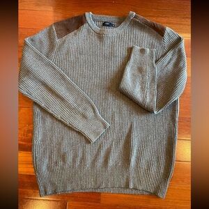 J Crew sweater large with brown shoulders